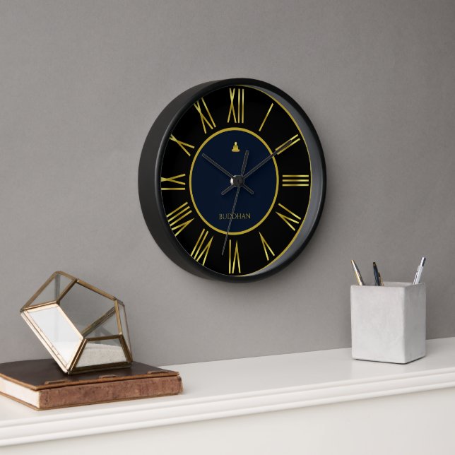 Gold Foil Luxury Acrylic Wall Clock (Office)