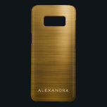 Gold Foil Luxury Metallic Monogram Name Case-Mate Samsung Galaxy S8 Case<br><div class="desc">Gold Foil Luxury Faux Metallic Stainless Steel Monogram Simple and Elegant Name Case. This monogrammed case can be customised to include your first name.  Please contact the designer for custom matching products.</div>