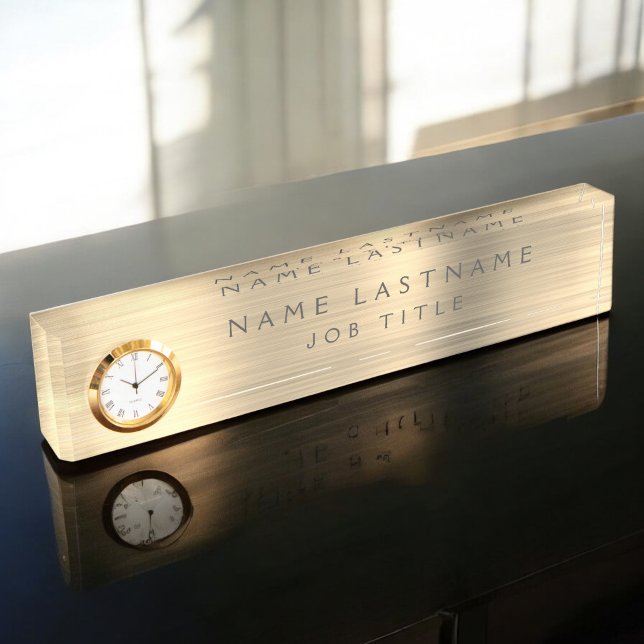 Gold Foil | Luxury Professional Executive Nameplate (Creator Uploaded)