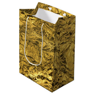 gold foil medium gift bag