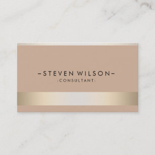 Gold Foil Metal Professional Modern Elegant Business Card