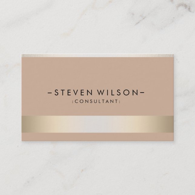 Gold Foil Metal Professional Modern Elegant Business Card (Front)