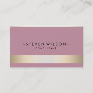 Gold Foil Metal Professional Modern Elegant Business Card