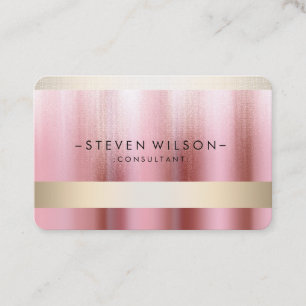 Gold Foil Metal Professional Modern Elegant Business Card