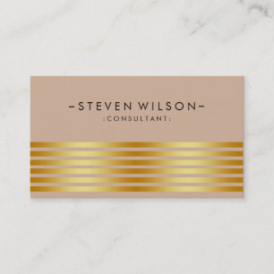 Gold Foil Metal Professional Modern Elegant Business Card
