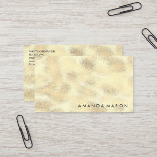 Gold Foil Metallic Shimmer Business Card