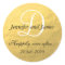 Gold Foil Monogram Stickers for Wedding Favours