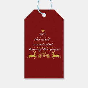 Gold Foil Most Wondertul Time of the Year Gift Tags