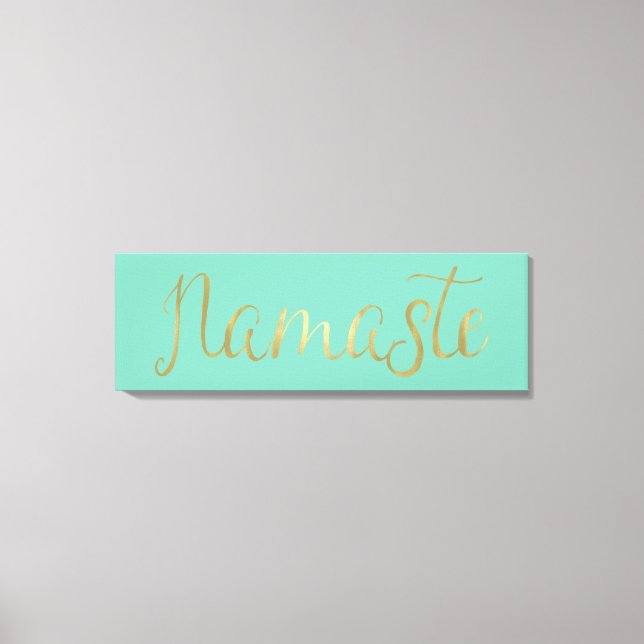 Gold Foil Namaste Canvas Print (Front)