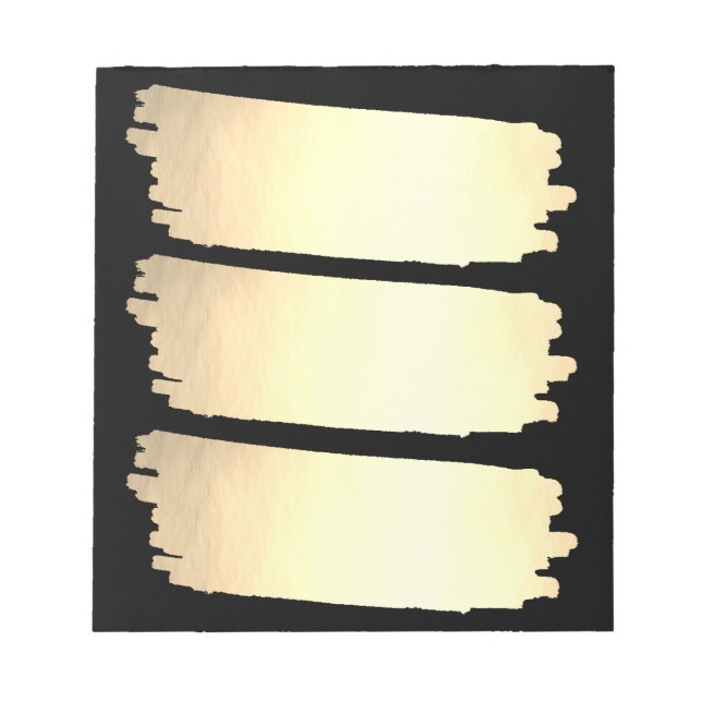 Gold Foil Paint List Gold Look Swatches Notepad (Front)