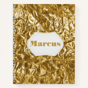 Gold Foil Personalised Notebook