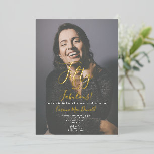 Gold Foil photo Fifty & Fabulous 50th Birthday