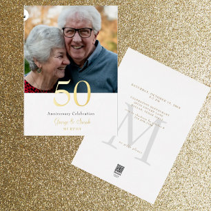 Gold Foil Photo Wedding Anniversary Party 