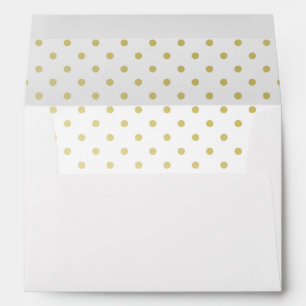 Gold Foil Polka-Dots Modern Envelope