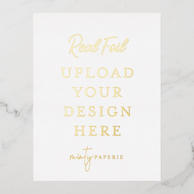 Gold Foil Portrait Postcard (Front)