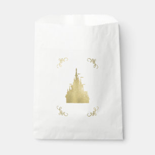 Gold Foil Princess Flag Castle Storybook Party Favour Bags