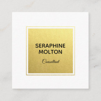 Gold foil professional square business card