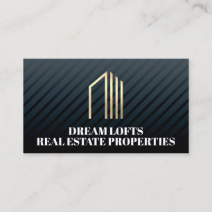 Gold Foil Real Estate Logo Business Card