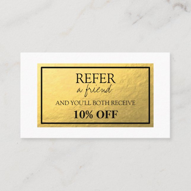 Gold Foil Referral Card (Front)
