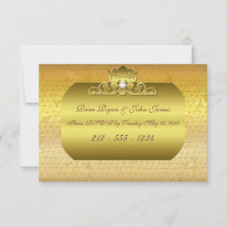Gold Foil RSVP Card