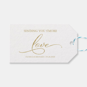 Gold Foil Script S'more Love Favour Tags