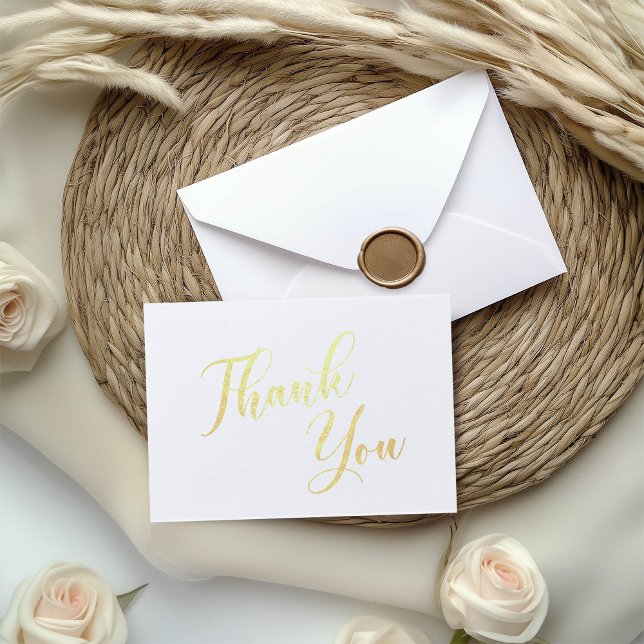 Gold Foil Script Thank You Foil Card (Creator Uploaded)