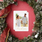 Gold Foil Script Wedding Photo Thank You Cards