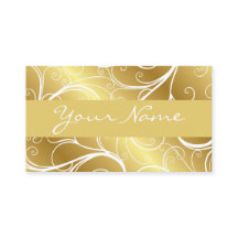Gold Foil Scroll Elegant Business Card
