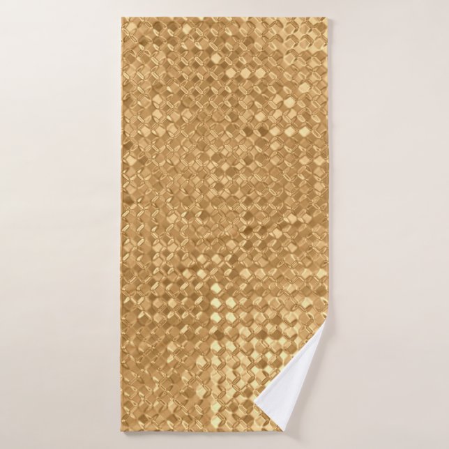 Gold foil seamless pattern, golden glitter texture bath towel (Bath Towel)