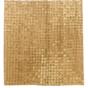 Gold foil seamless pattern, golden glitter texture shower curtain