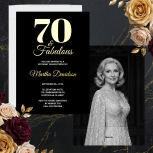 Gold Foil Seventy and Fabulous 70th Birthday Party