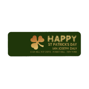 Gold Foil Shamrock, St Patrick's Day