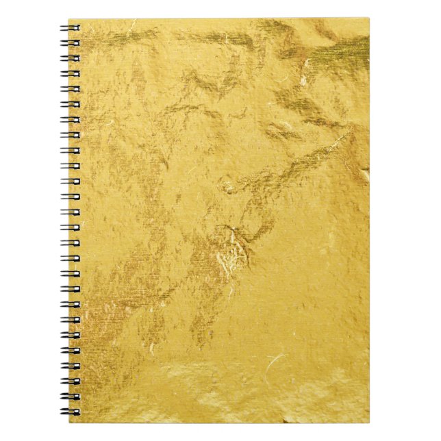 Gold Foil: Shiny Abstract Texture Notebook (Front)