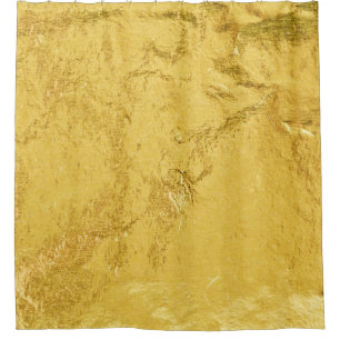Gold Foil: Shiny Abstract Texture Shower Curtain