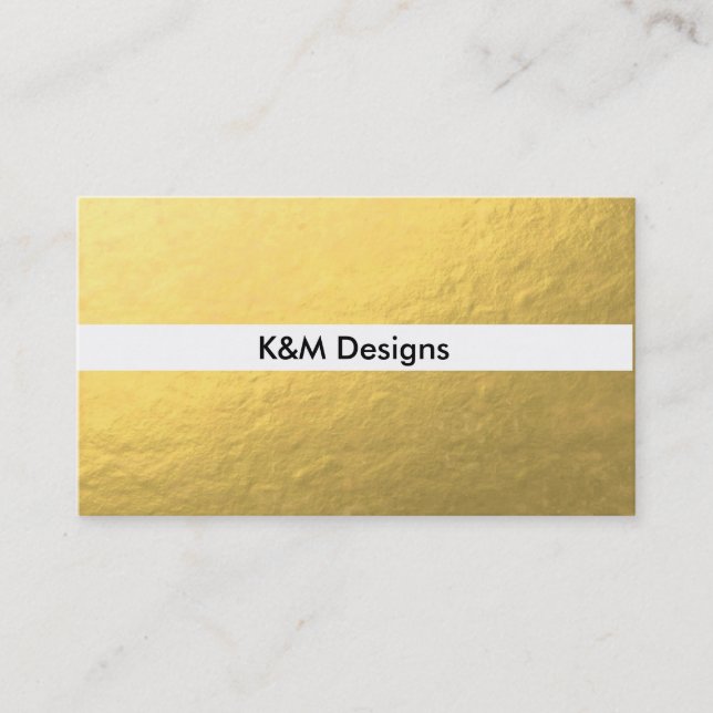 Gold Foil Simple Business Cards (Front)