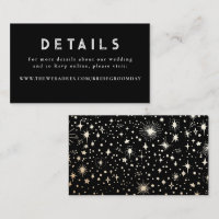 Gold Foil Stars Celestial Wedding Details