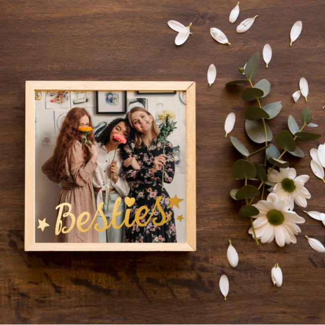 Gold Foil Stars & Heart Besties Photo Prints (Creator Uploaded)