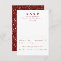 Gold Foil Stars Modern Wedding RSVP