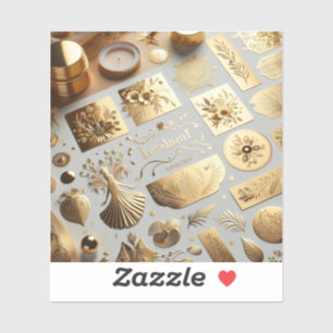 Gold foil stickers for luxurious  wedding items 