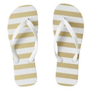 Gold Foil Stripe Women's Flip Flops