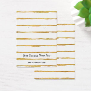 Gold Foil Stripes Earring Display Cards