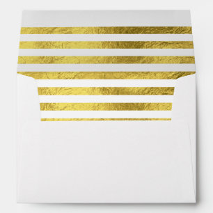 Gold Foil Stripes Envelope
