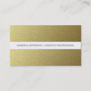 Gold Foil Stripes Modern and Elegant Business Card