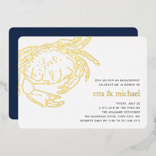 Gold Foil Summer Crab Feast Party