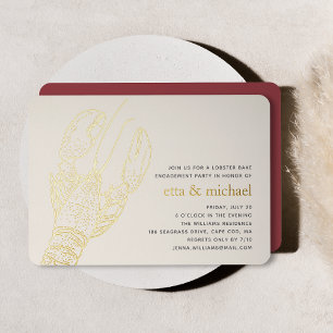 Gold Foil Summer Lobster Bake Party