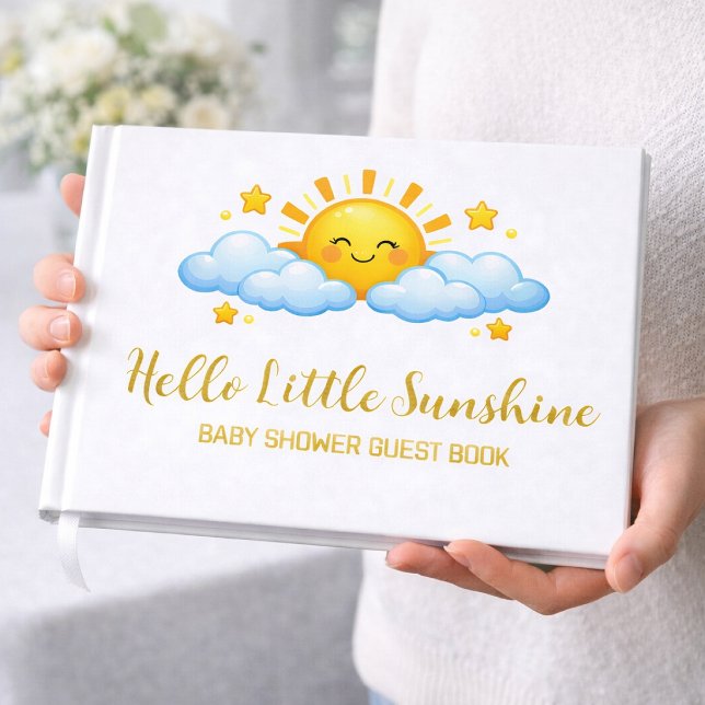 Gold Foil Sunshine Baby Memory Guest Book (Creator Uploaded)