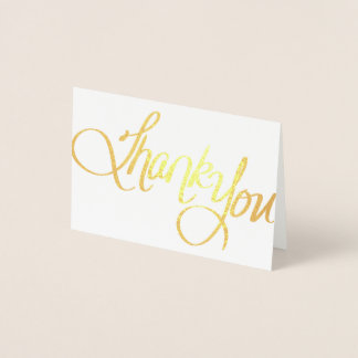 Gold Foil Thank You Card – Handwritten Calligraphy