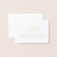 Gold Foil Thank You Junior Bridesmaid Thank You