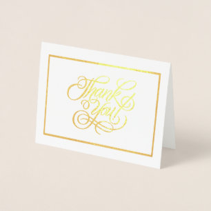 Gold Foil Thank You Note Card