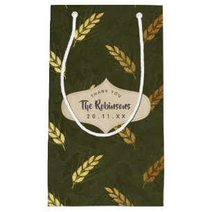 Gold Foil Thanksgiving Small Gift Bag